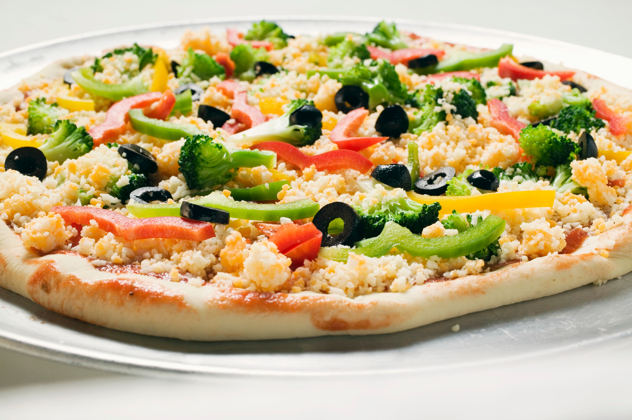 Unbaked Vegetable Pizza